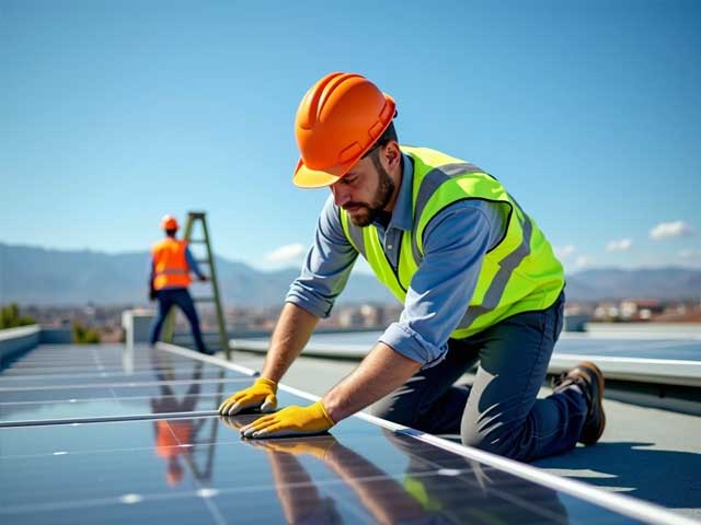 Solar-Anlage mit Montage